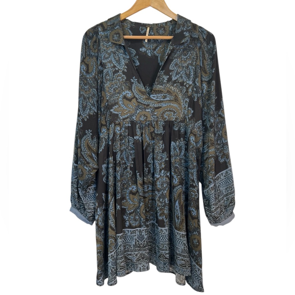 Free people urban outfitters paisley dress bohemian boho size L